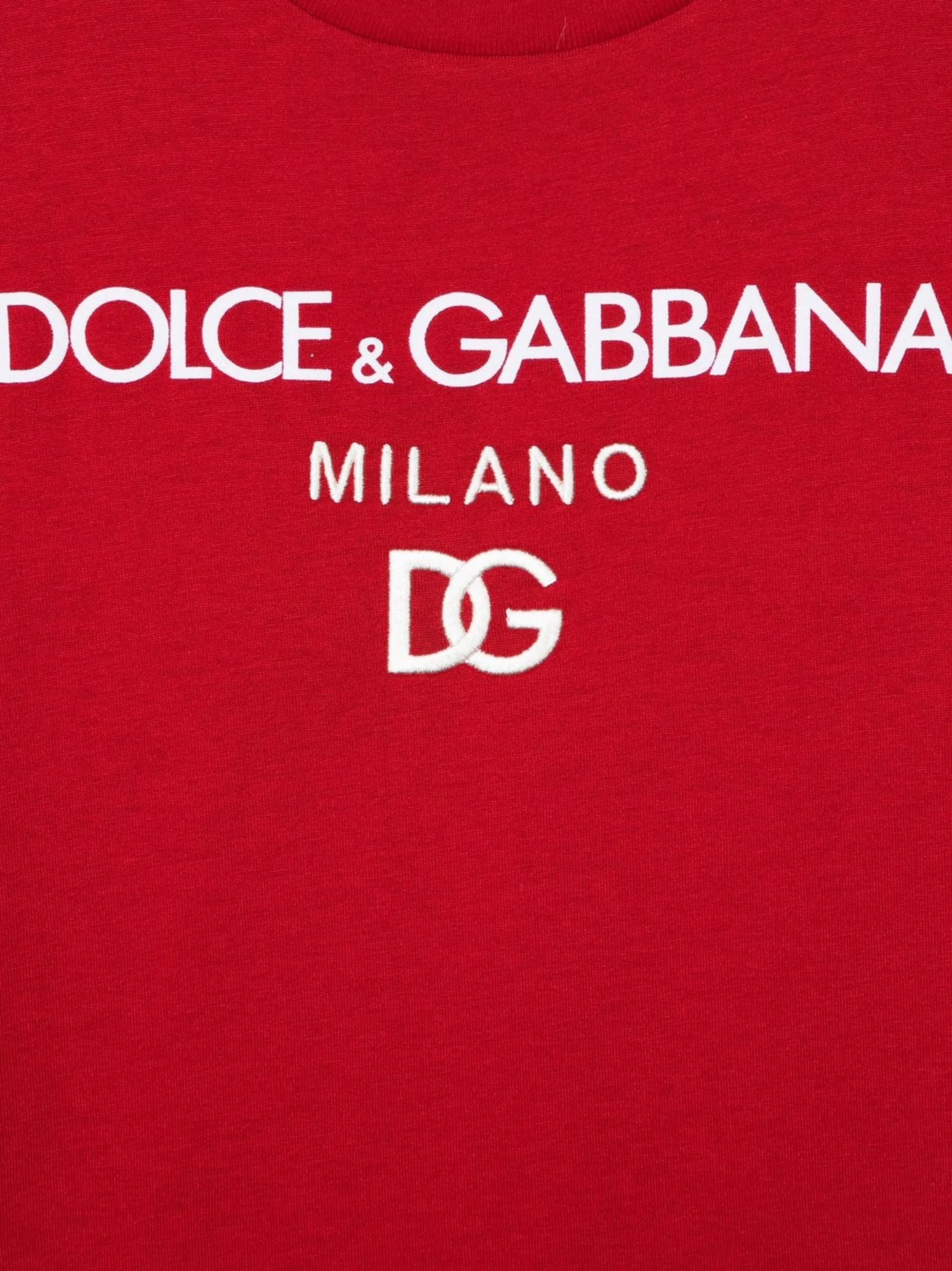 Футболка с логотипом DG Milano Dolce & Gabbana Kids, красный — фото 3