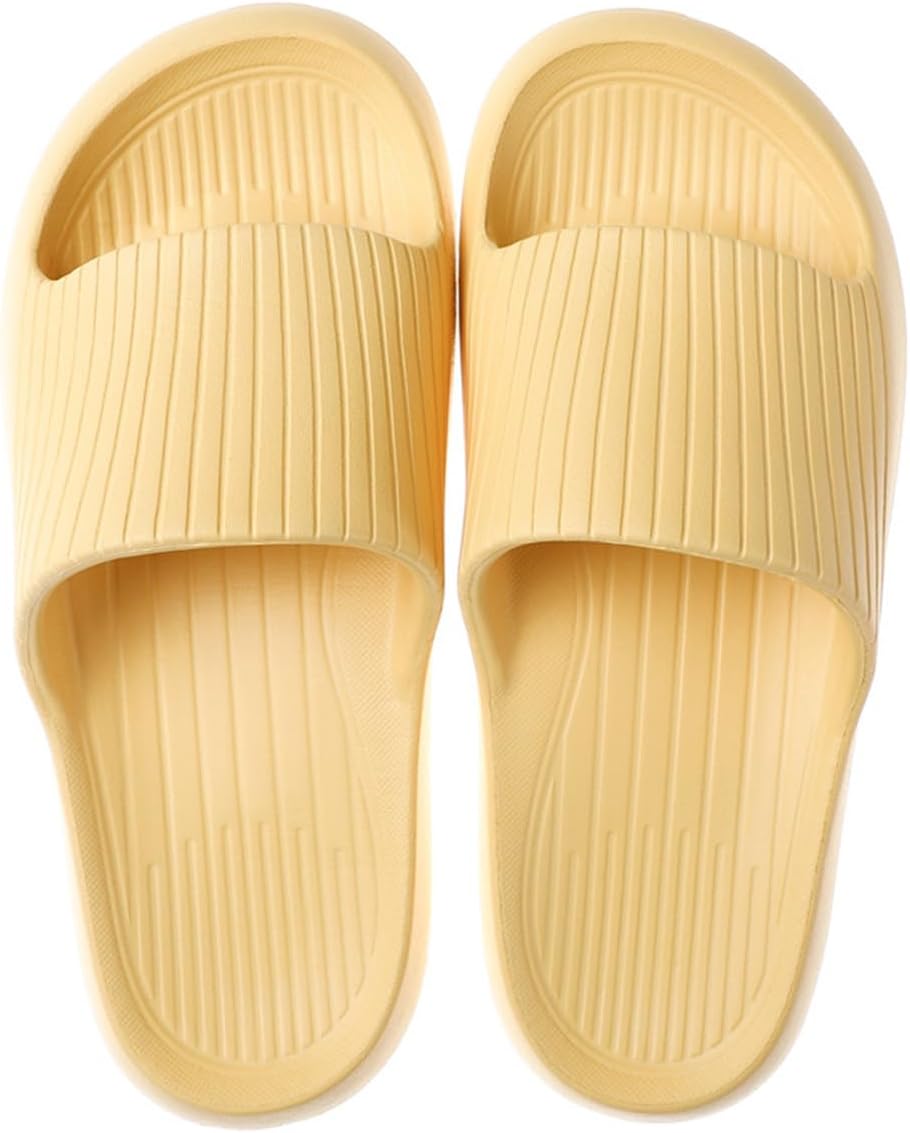 

Домашние тапочки для женщин и мужчин, тапочки для ванной, противоскользящие домашние туфли, шлепанцы для душа, тапочки для бассейна и пляжа Auxdiq, желтый