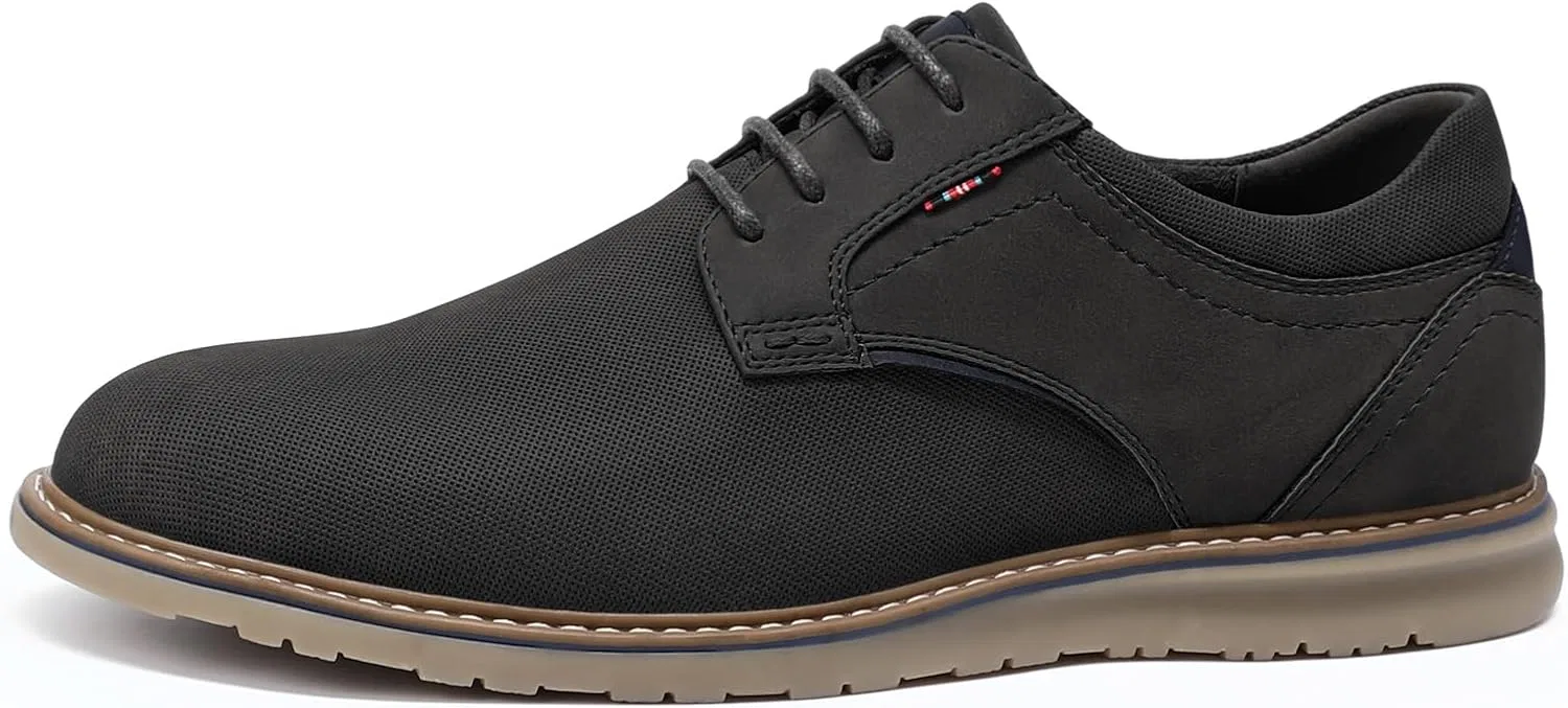 Кроссовки Allthemen Herren Anzugschhuhe Atmungsaktiv Schnürschuhe повседневные Lederschuhe Sportlich Schuhe Business Freizeit, Schwarz — фото 3