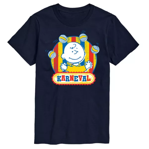 

Мужская футболка с рисунком «Peanuts Charlie Brown Karneval» Licensed Character, синий