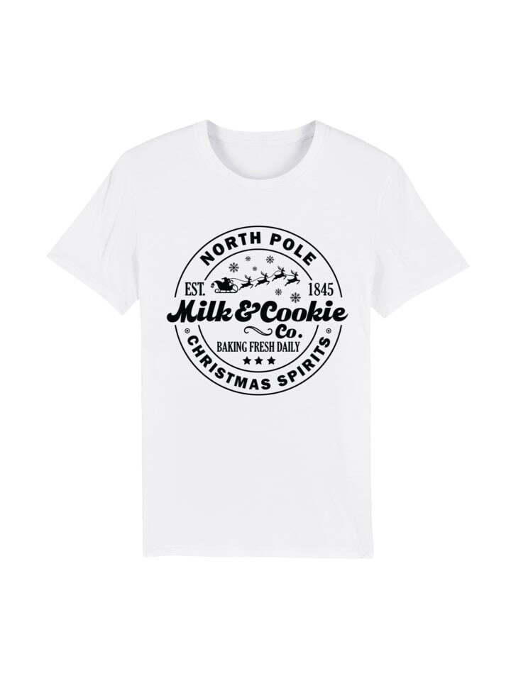 

Футболка F4NT4STIC T-Shirt Milk and Cookie Bakery Retro Weihnachten, белый