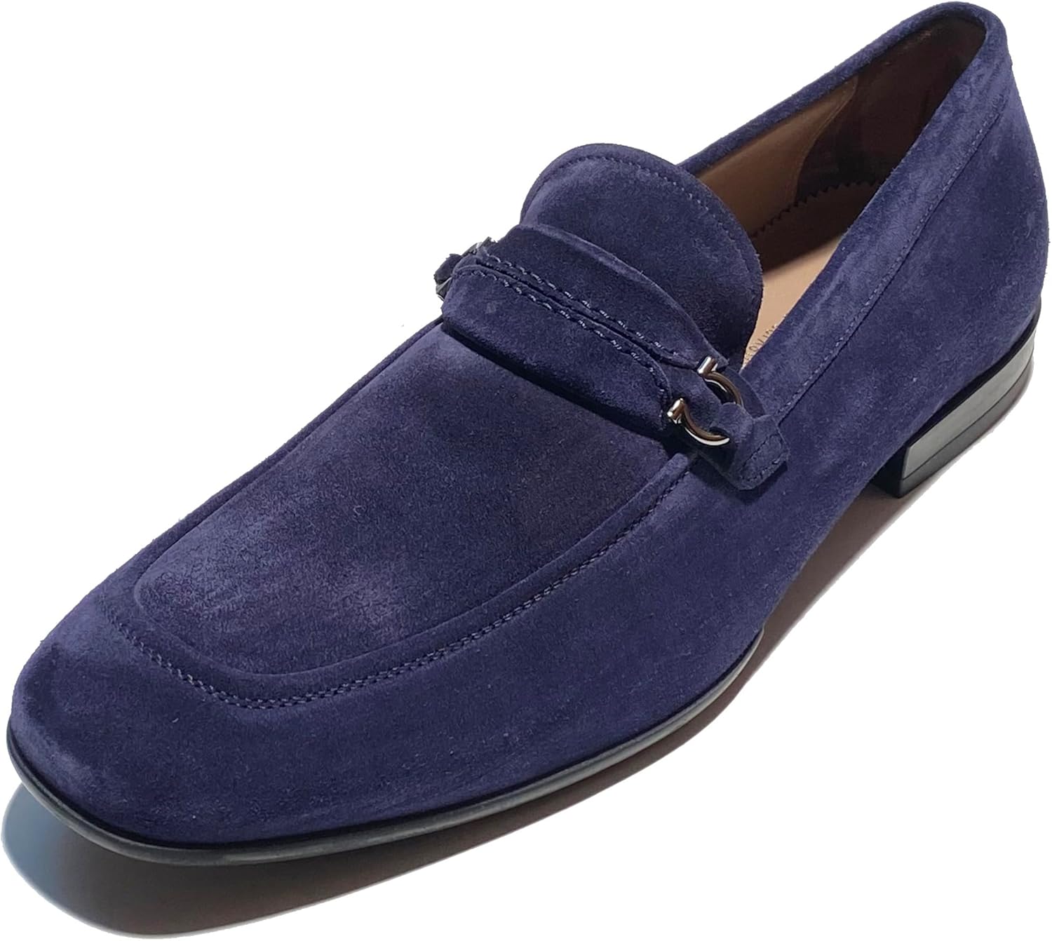 

Мужские классические лоферы Ferragamo Gancini RAION Bit темно-синего цвета (BLU Garson) из замшевой кожи (Salvatore)