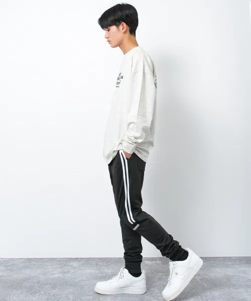 Детские спортивные штаны CONVERSE с начёсом и лампасами чёрные — фото 4