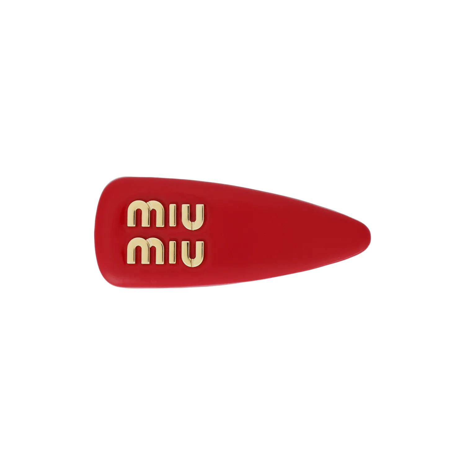 MIU MIU Кожаная заколка для волос женская красная