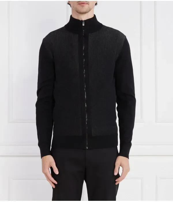 Шерстяной свитер Ofiato regular fit Boss, черный