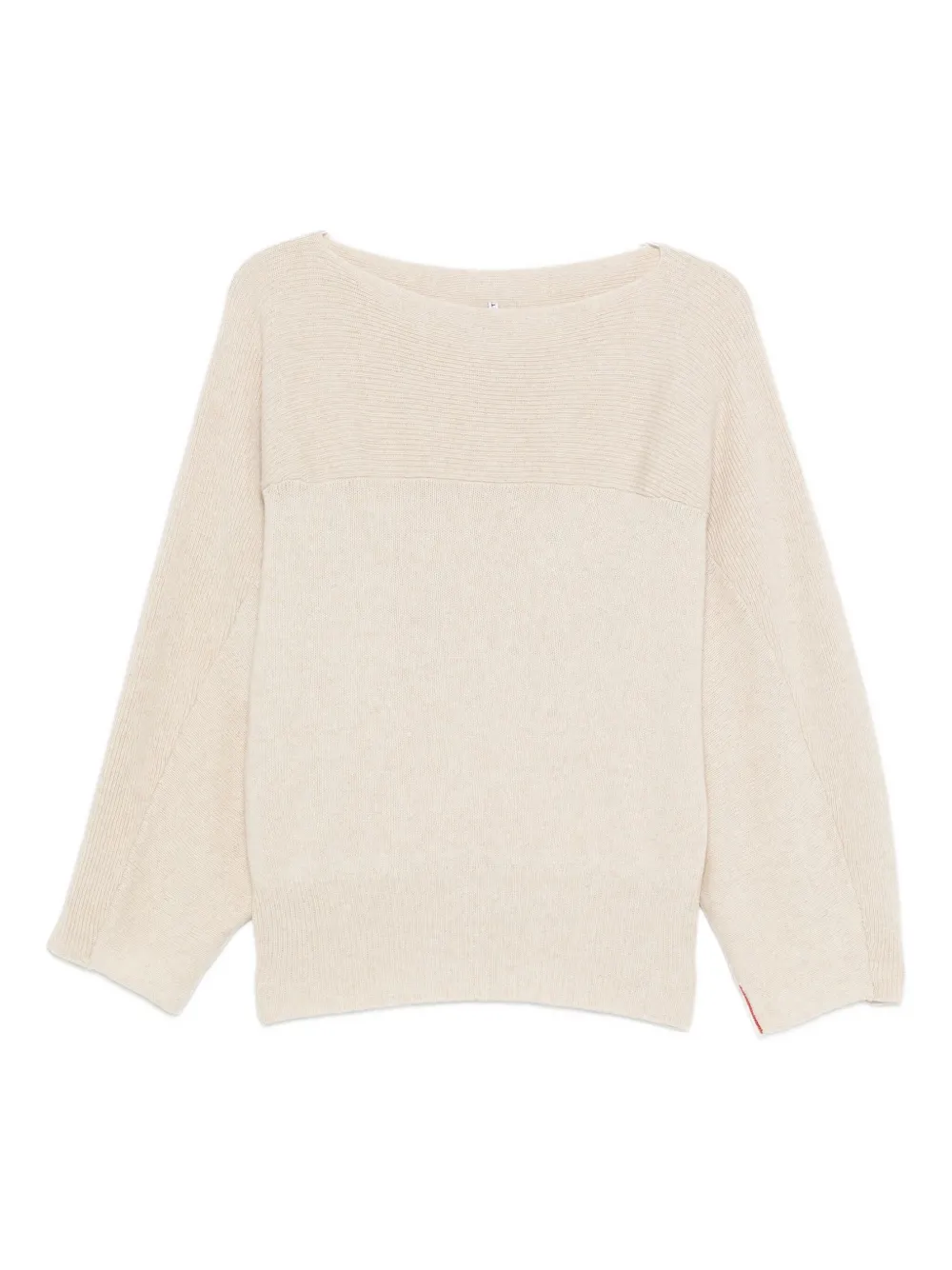 

Свитер Alicia с ребристыми вставками Liviana Conti, бежевый