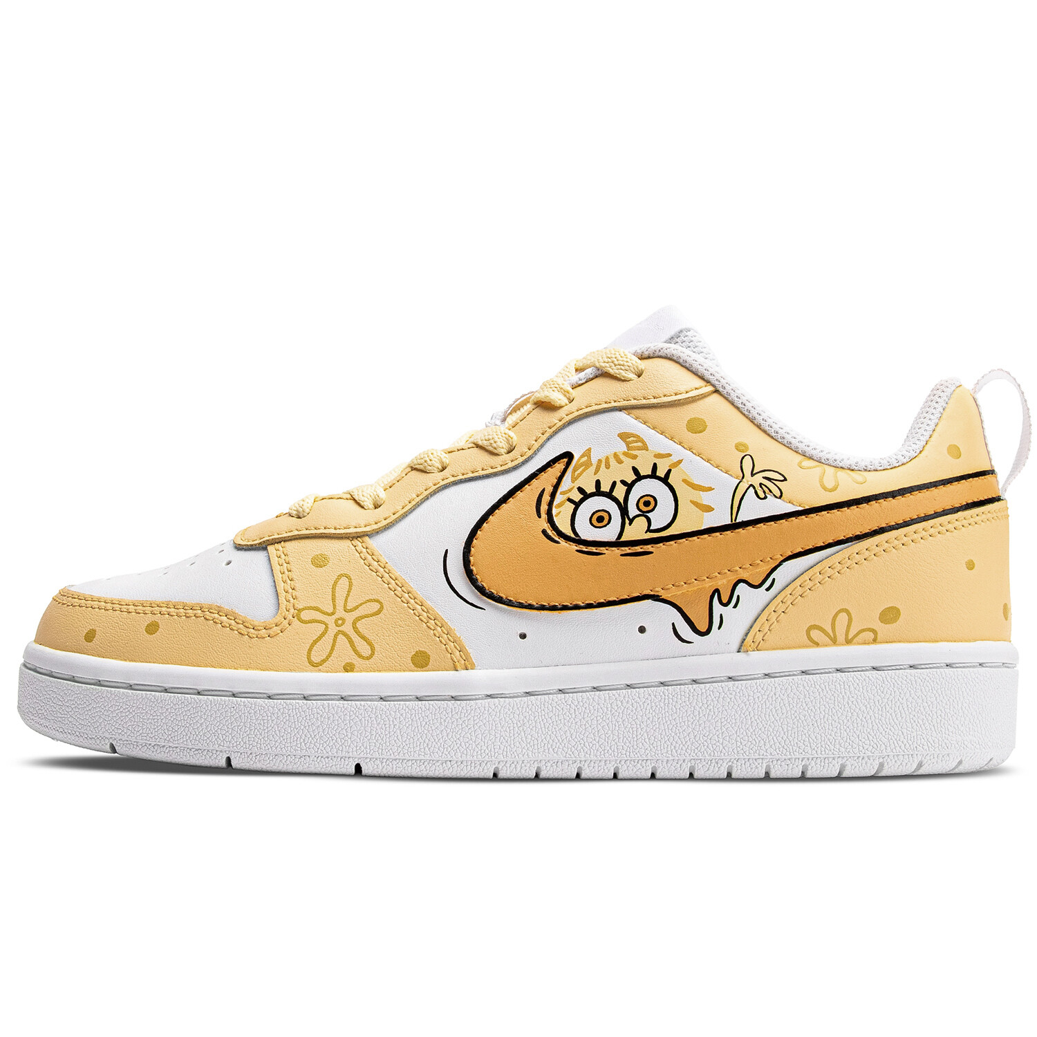 

Кроссовки Nike Court Borough Skateboarding Shoes Women's Low-top Yellow/White, цвет White/Varsity Maize