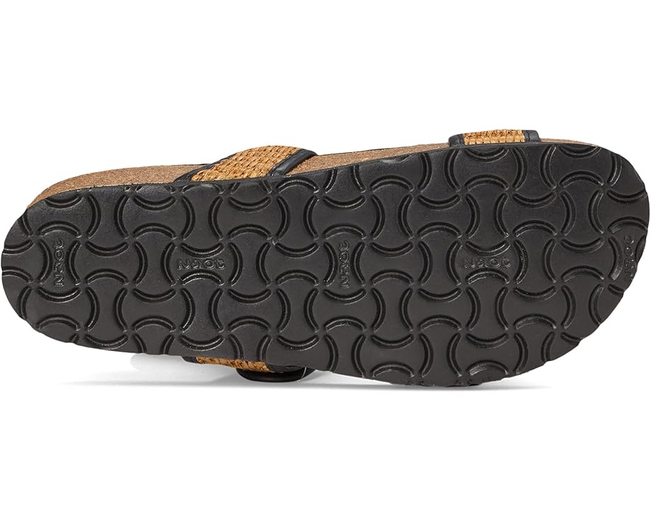 Сандалии Naot Nashville, цвет Soft Black Leather/Golden Brown Raffia — фото 3