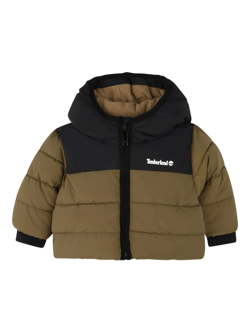 

Двухцветная стеганая куртка Timberland Kids, зеленый