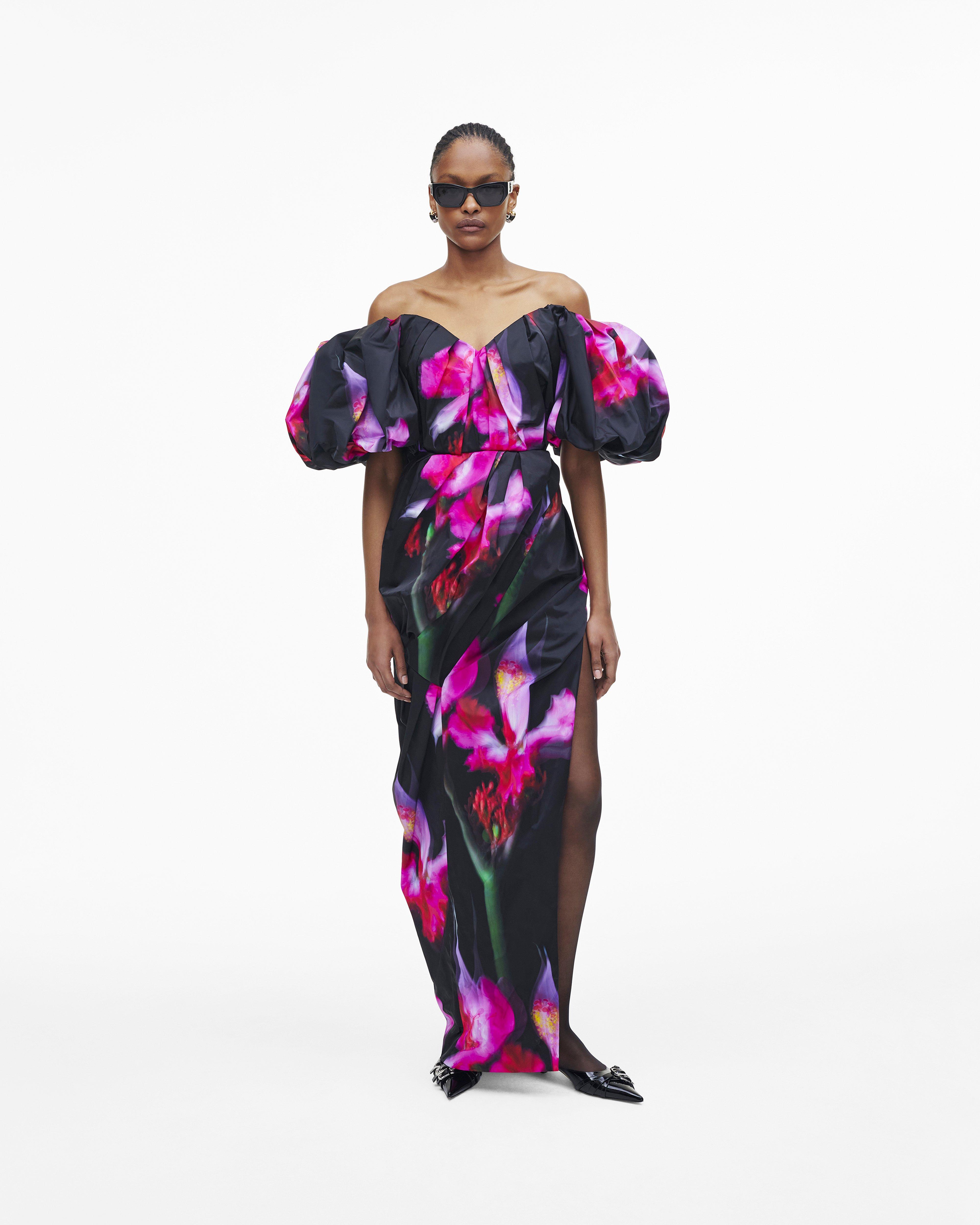 

Платье без бретелек с цветочным принтом Future Marc Jacobs, цвет Black Multi
