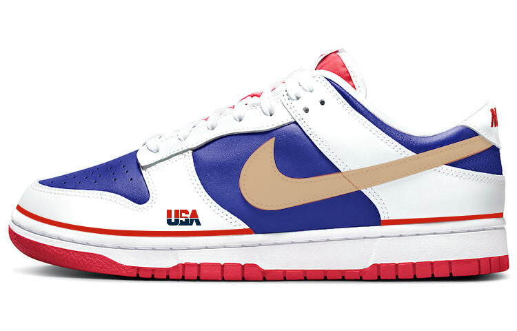 

Кроссовки Nike Dunk Skateboarding Shoes Men Low-top White/blue, белый