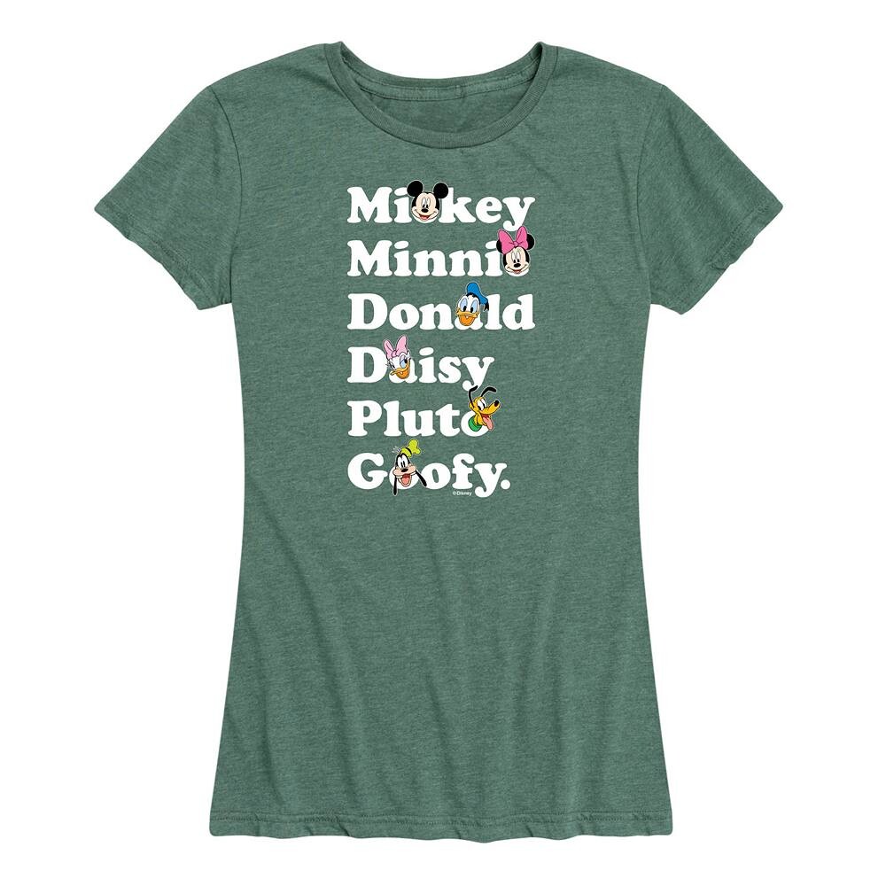 

Женская футболка с рисунком Микки Мауса и друзей Disney's, цвет Heather Green