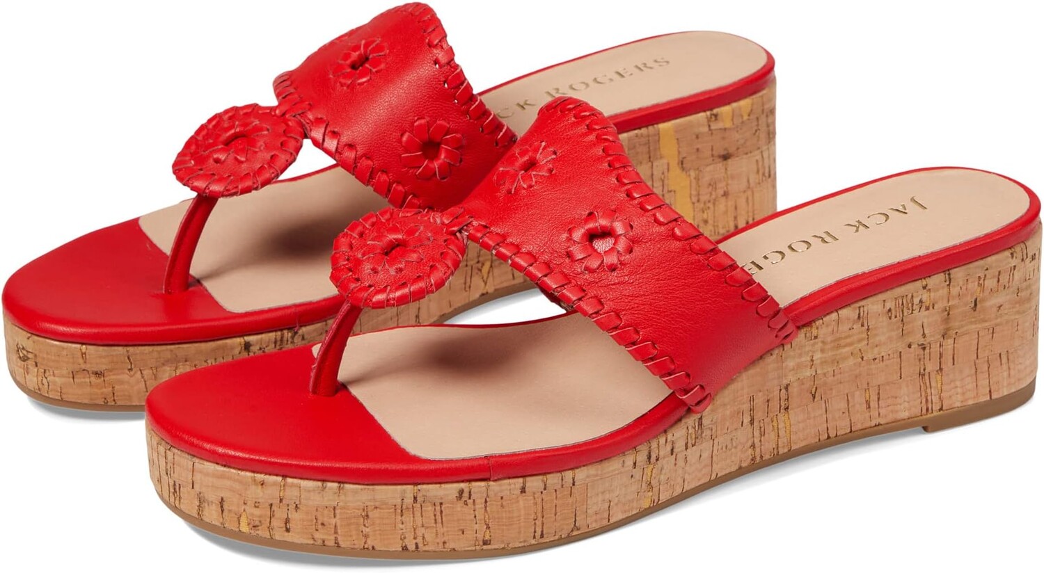 

Сандалии Jack Rogers Jacks Mid Wedge Cork, цвет Fire Red