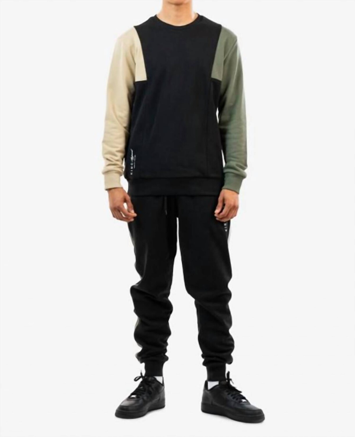 

Черные спортивные брюки в полоску Aldgate King Apparel, черный