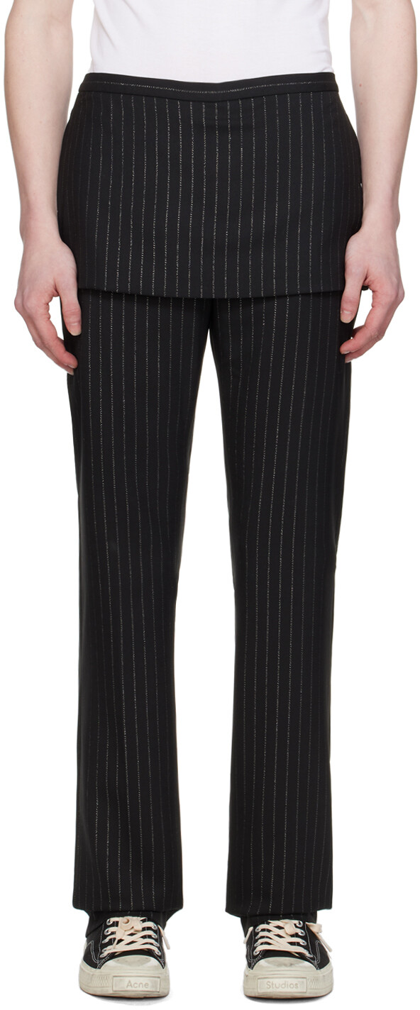

Черные строгие брюки Acne Studios, цвет Black