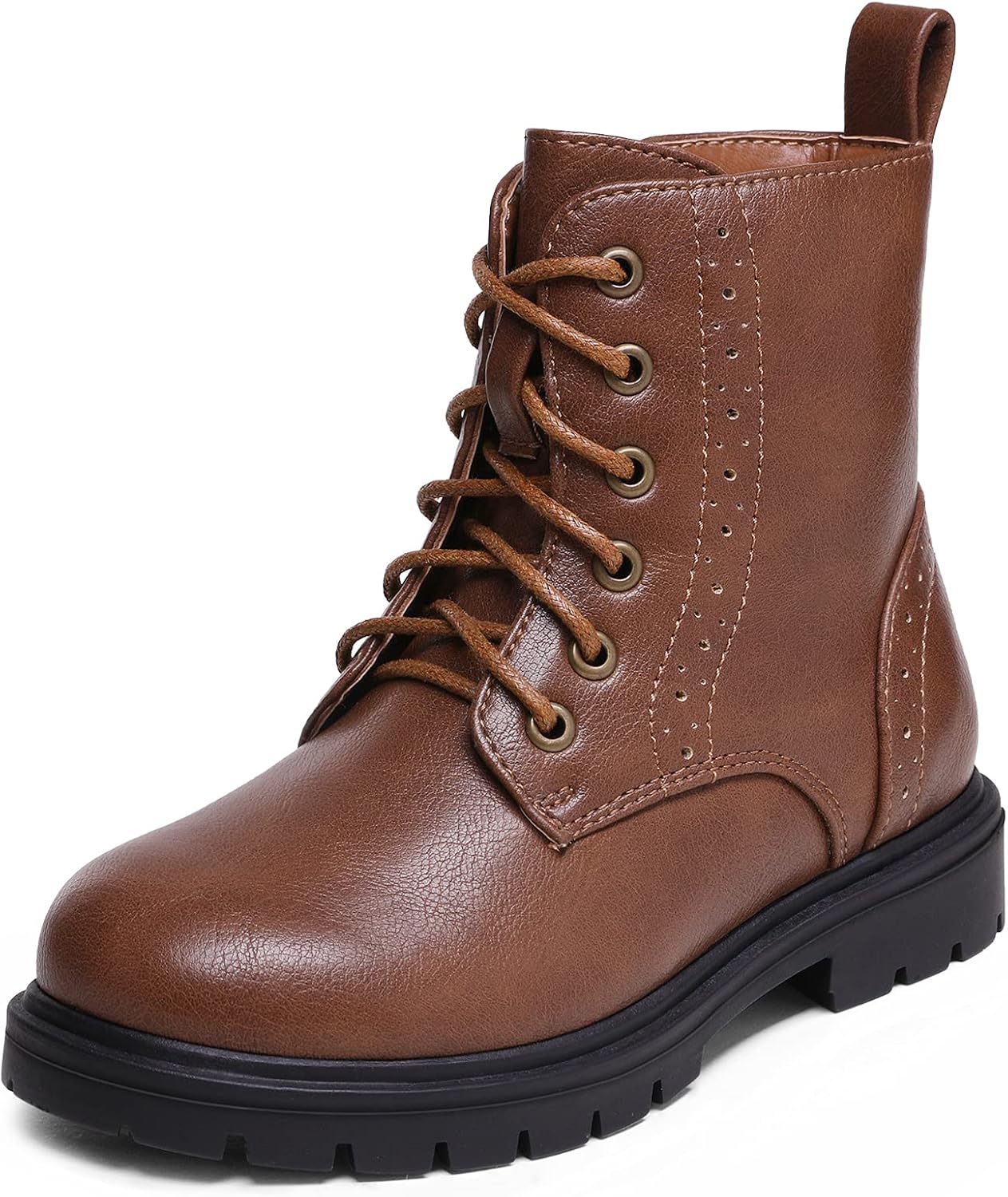 

Ботинки DREAM PAIRS для мальчиков и девочек с боковой молнией, боевого стиля, на щиколотку (для малышей/детей младшего возраста), Brown/Pu