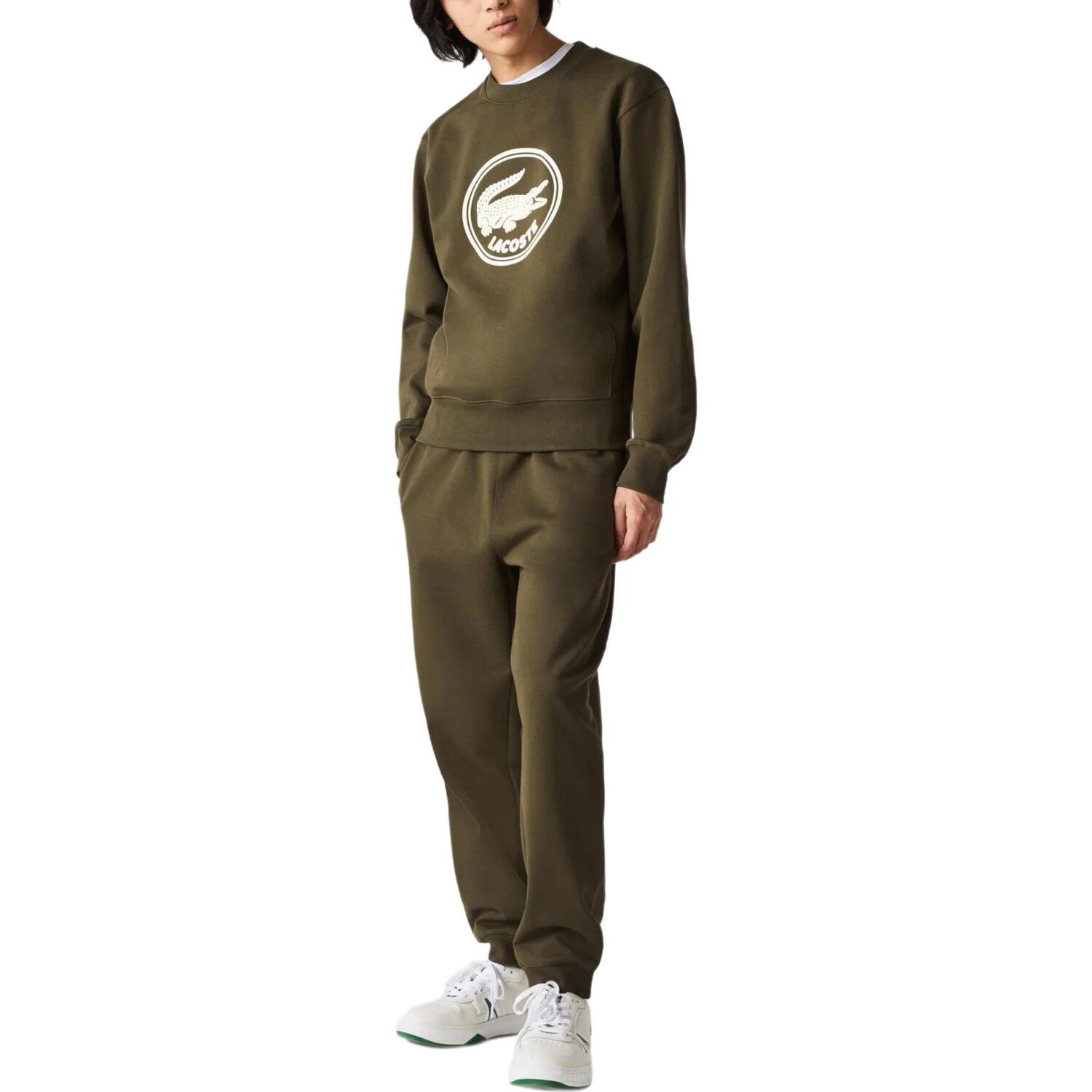 Свитшот унисекс зеленый Lacoste, зеленый — фото 3