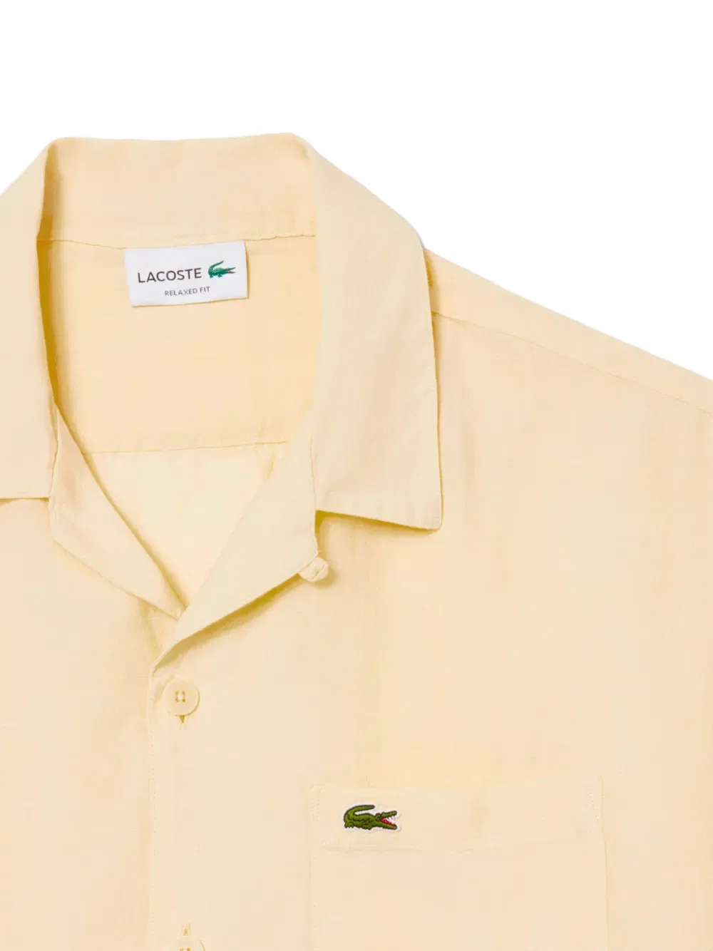 Рубашка с коротким рукавом и карманом Lacoste, желтый — фото 4