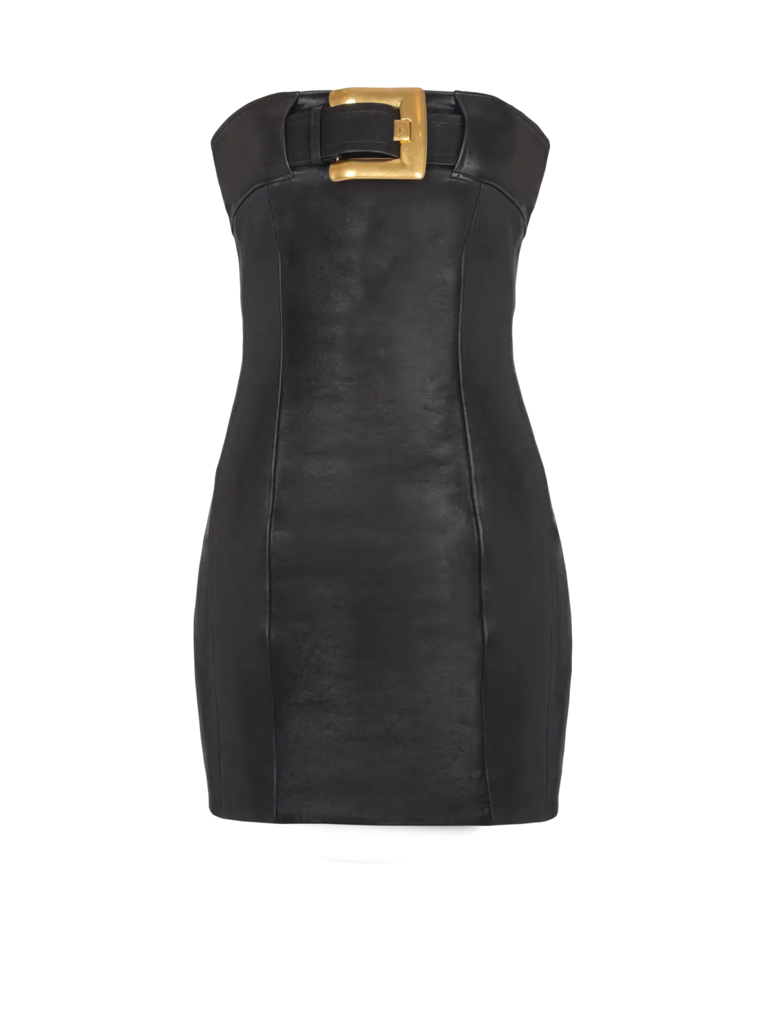 

Платье-бюстье с поясом Balmain, черный