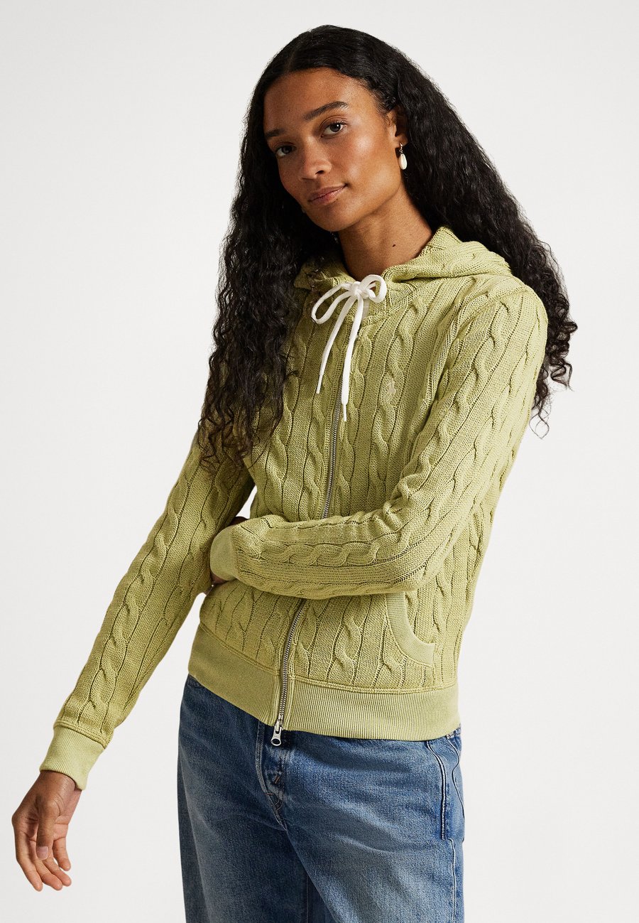 

Кардиган Polo Ralph Lauren CABLE KNIT COTTON FULL ZIP HOODIE, Light Olive/Olive