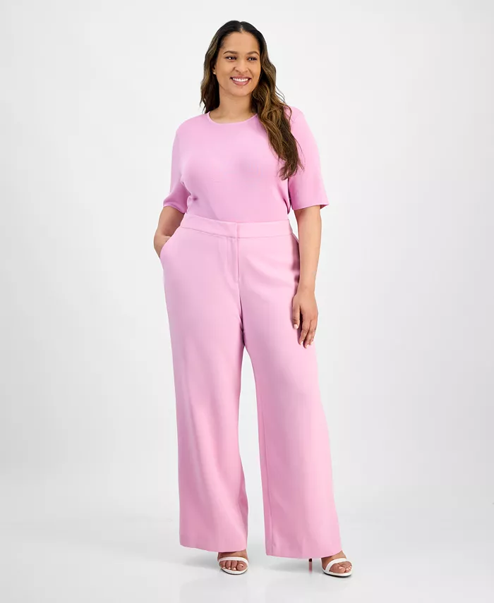 

Широкие брюки Plus Size Tahari ASL, розовый