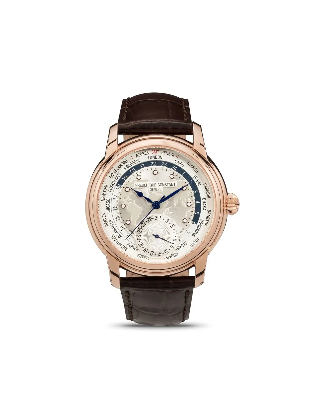 

Наручные часы Classic Worldtimer Manufacture 42 мм Frederique Constant, белый