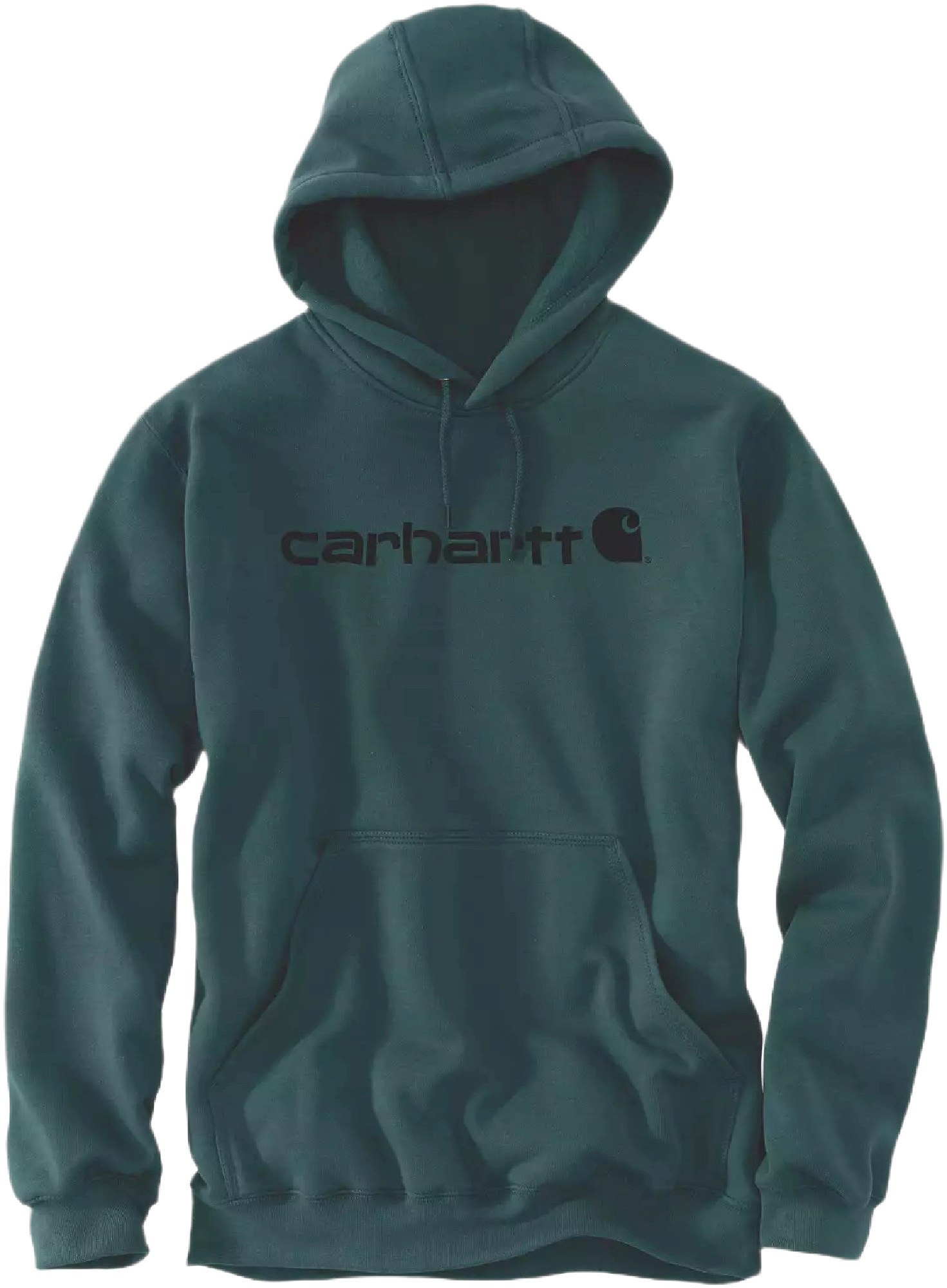 

Худи Carhartt Signature Logo Midweight Hoodie, цвет Black/Green
