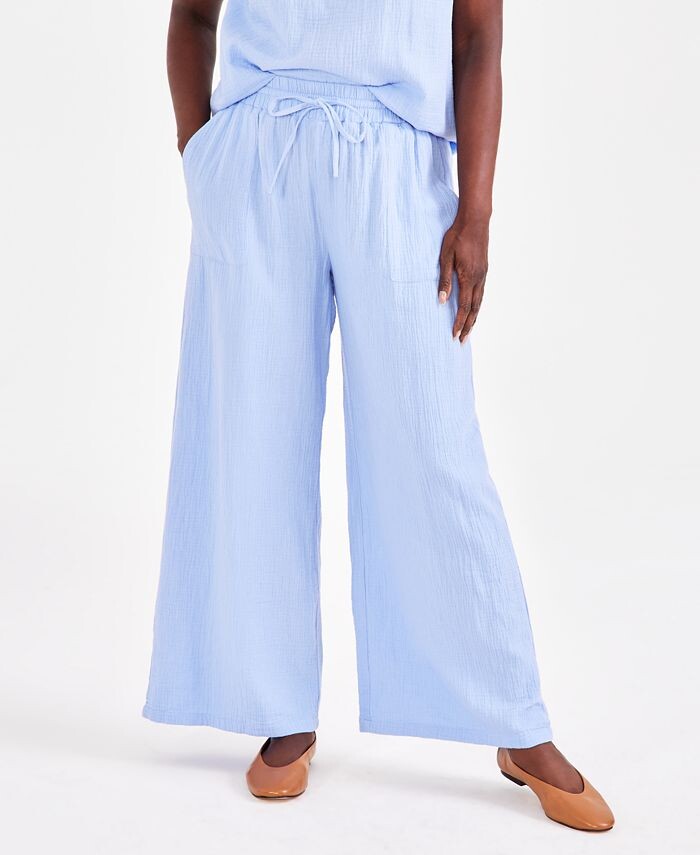 

Широкие брюки Petite Gauze Style & Co, синий