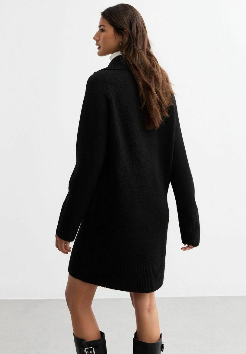 

Платье-джемпер HALF ZIP MINI New Look, черный