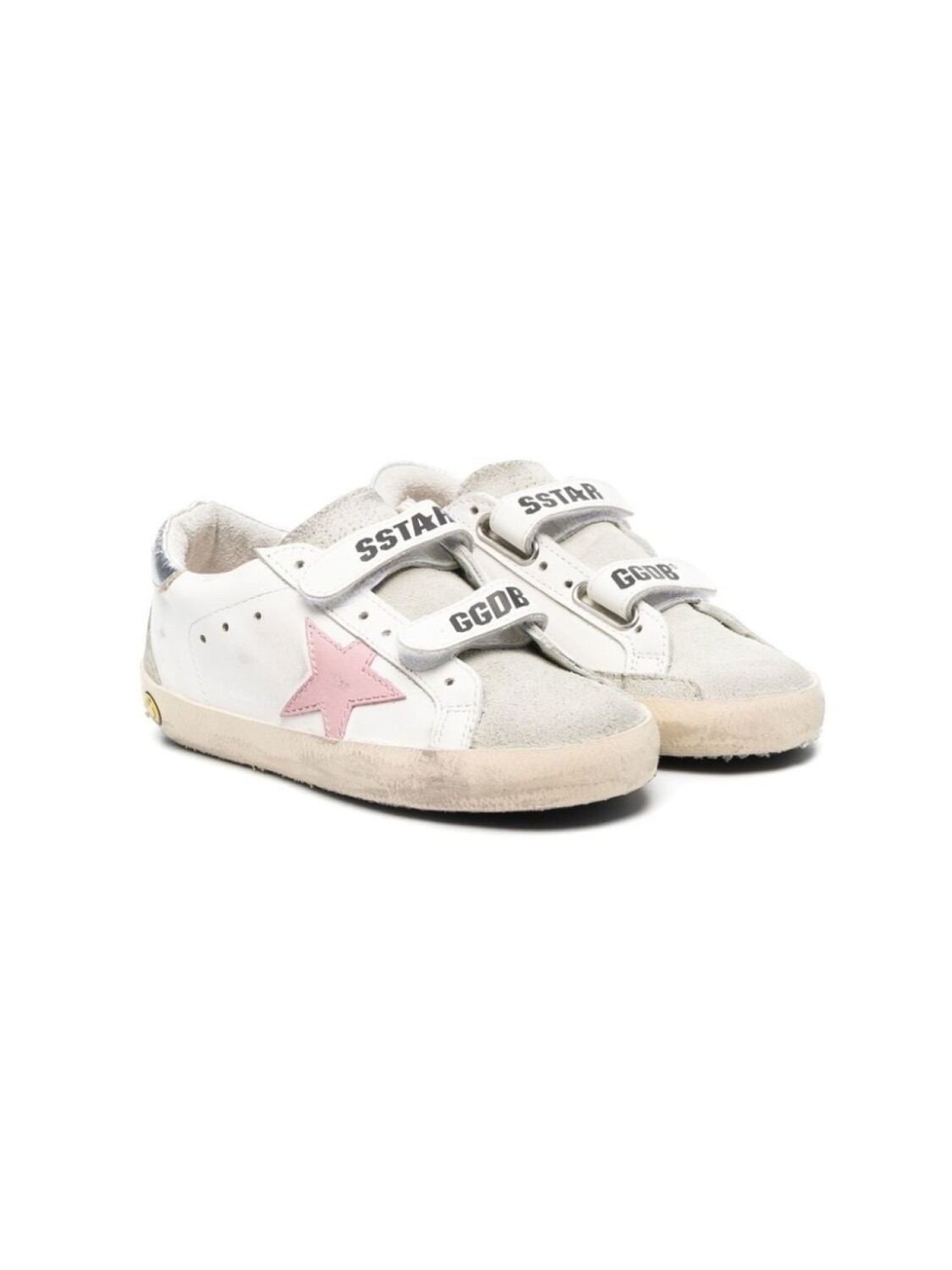 

Golden Goose Kids кеды Old School на липучках, белый