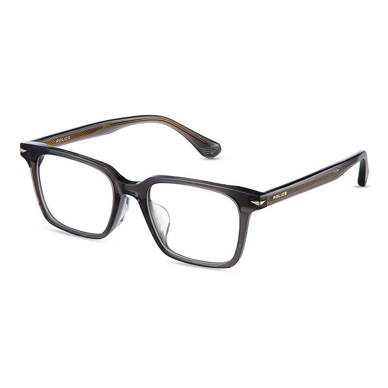 

Police Квадратная оправа для очков с оптическими линзами, VPLP68K-0705/Transparent Dark Gray