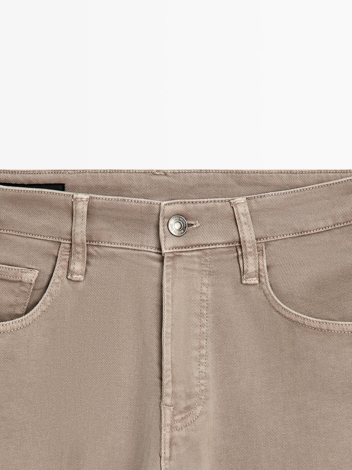 Джинсы зауженного к низу кроя Massimo Dutti, mink — фото 4