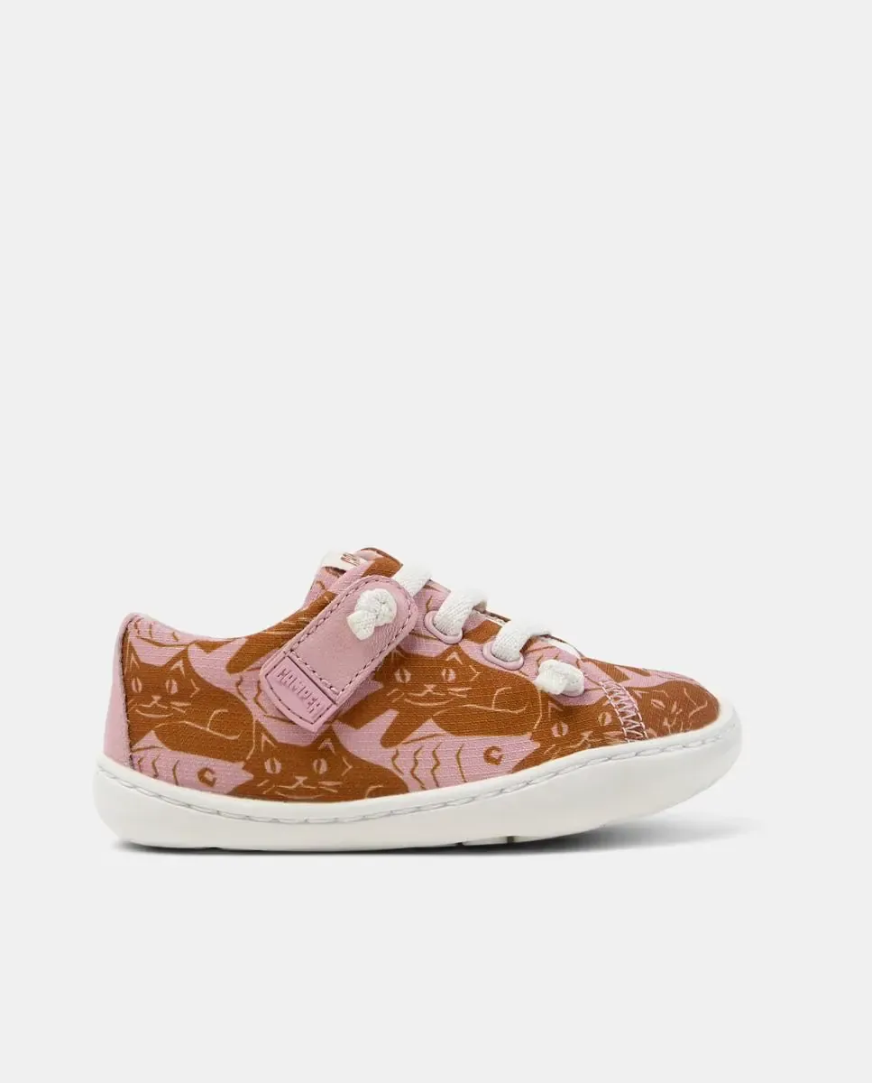 Детские спортивные кроссовки Peu Cami на шнуровке Camper, Rosa/Chocolate