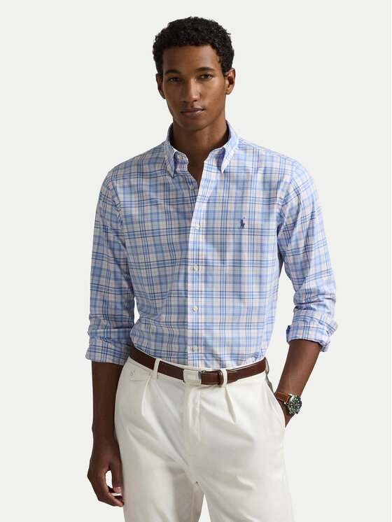 

Рубашка с индивидуальным пошивом 710968937001 Polo Ralph Lauren, голубой