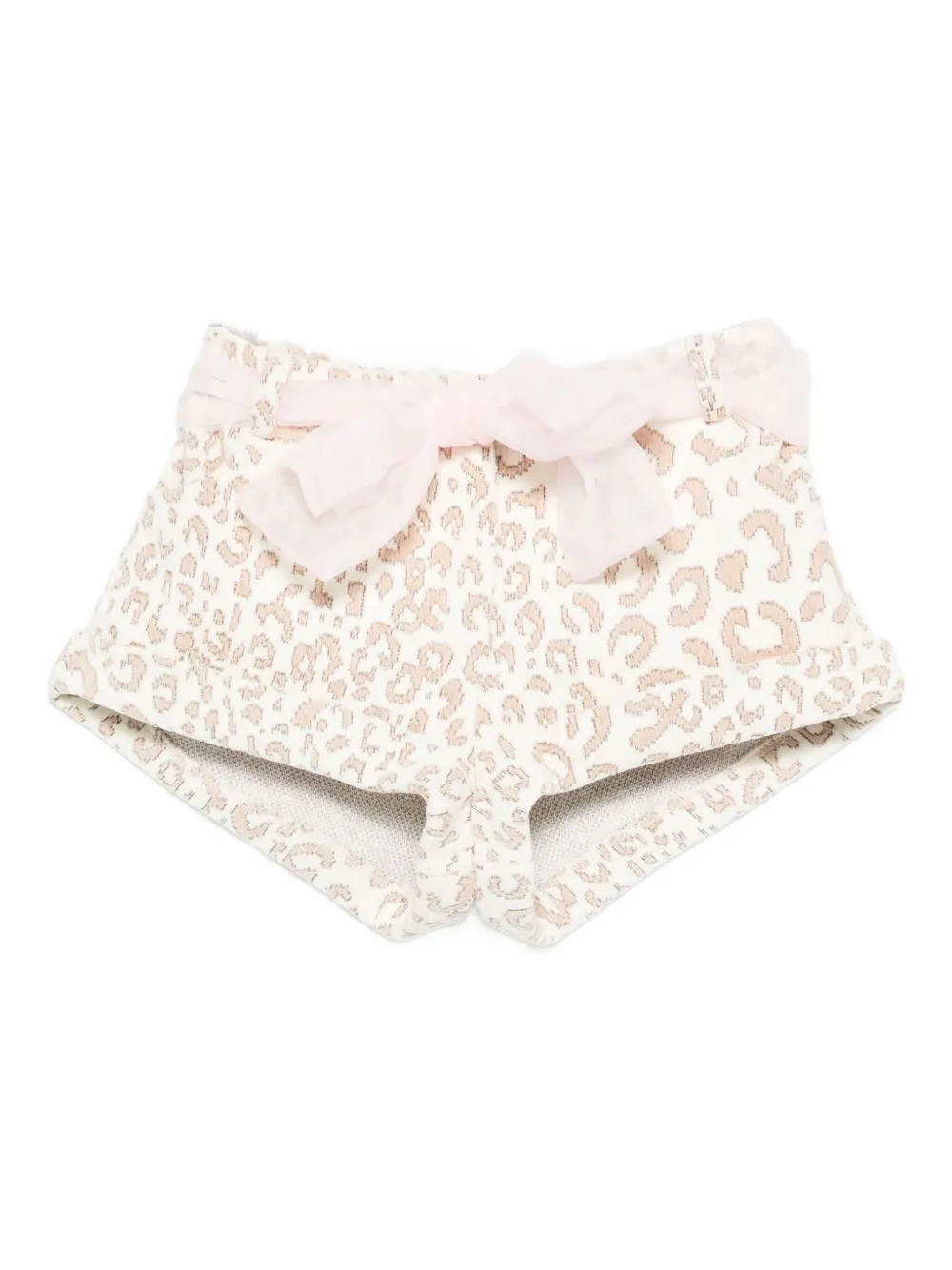 

Шорты с леопардовым принтом Miss Grant Kids, белый