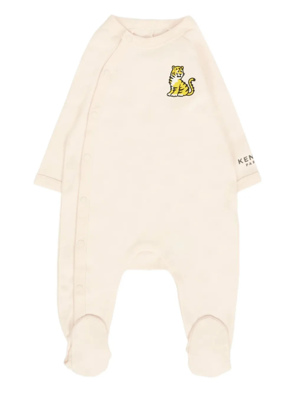 Пижамный комплект с вышивкой тигра (набор из двух предметов) Kenzo Kids, розовый — фото 2