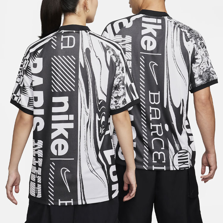 Nike Футболка унисекс "Культура футбола" SS24, черная с белым — фото 4