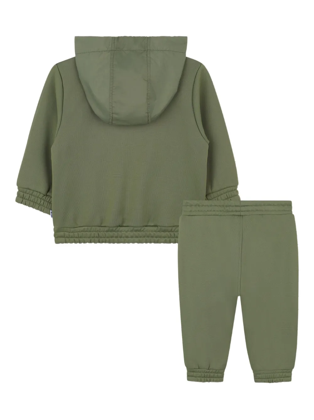 Комплект из куртки с капюшоном и джоггеров BOSS Kidswear, зеленый — фото 2