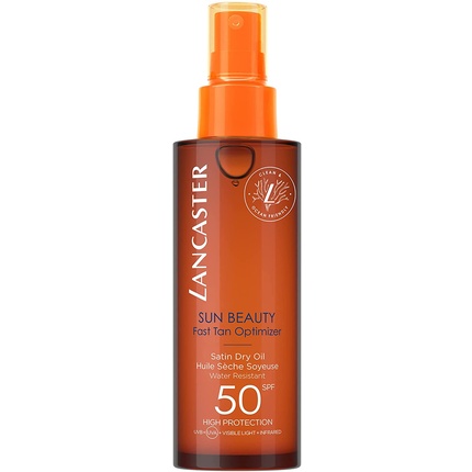 

Sun Beauty Оптимизатор быстрого загара Satin Dry Oil Spf50 150 мл, Lancaster