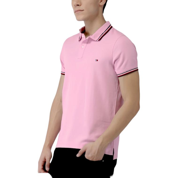

Tommy Hilfiger SS24 Polo Shirt Men's Pink, Розовый, Tommy Hilfiger SS24 Polo Shirt Men's Pink