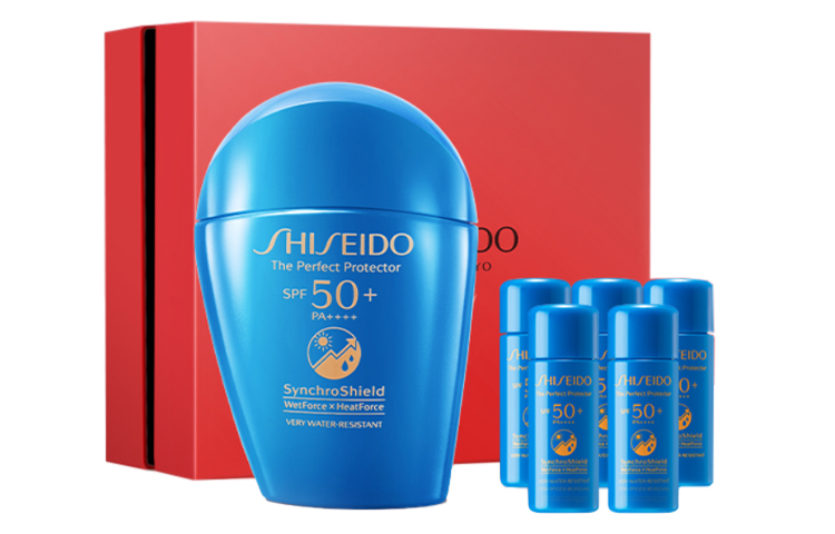 SHISEIDO ZISHENGTANG набор для защиты от солнца для мужчин Blue Big Guy, освежающий, защита от ультрафиолета 50мл+7мл*5 — фото 3