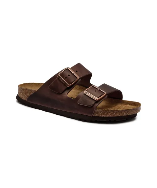 

Тапочки из кожи Аризона Regular fit Birkenstock, коричневый