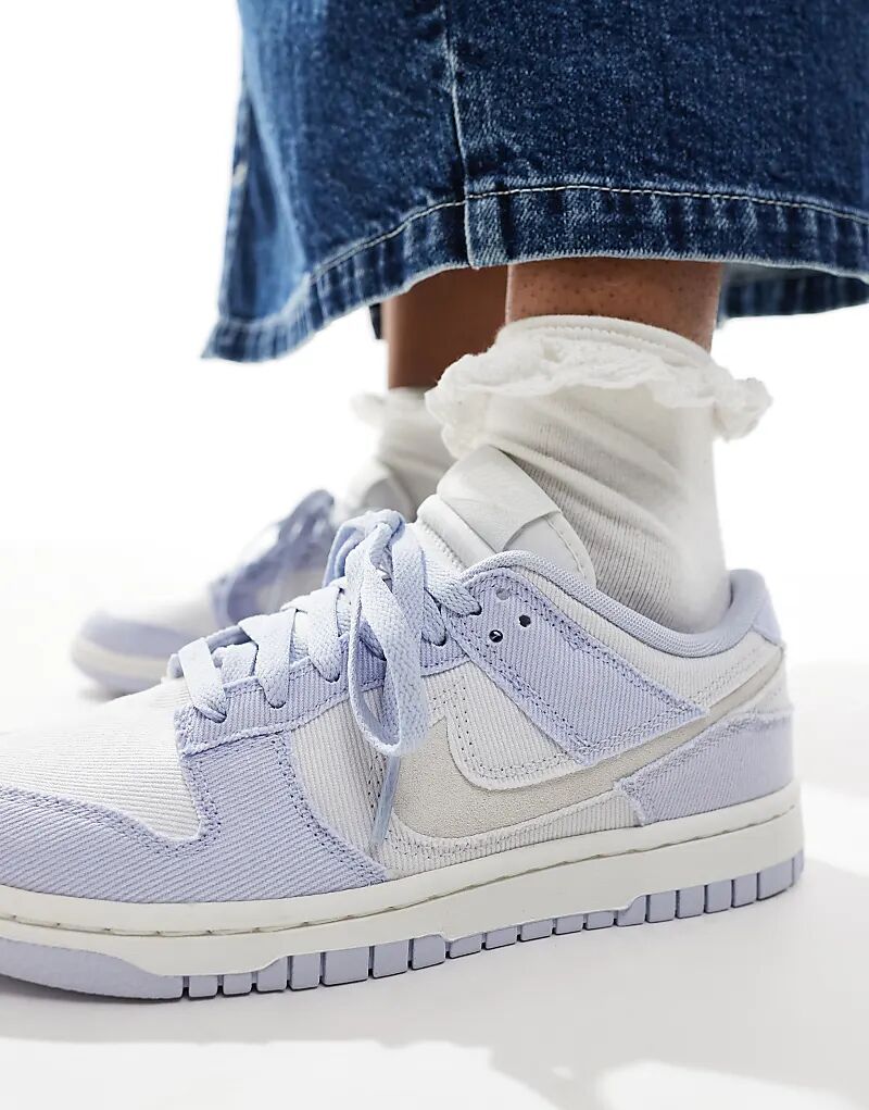 Кроссовки Nike Dunk Low SE Denim светло-синего цвета — фото 3