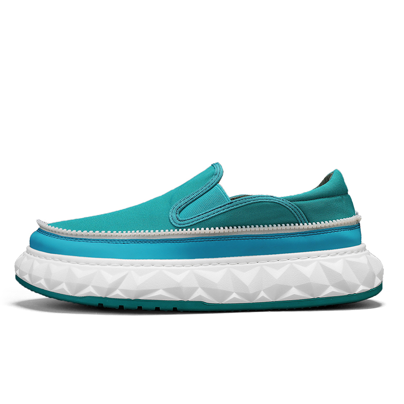 

Амортизирующие, износостойкие, увеличивающие рост низкие повседневные мужские туфли Wooden Rabbit, Lake Green