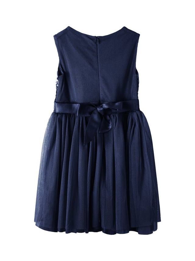 

Детское платье миди без рукавов с пайетками Maya Deluxe, Navy