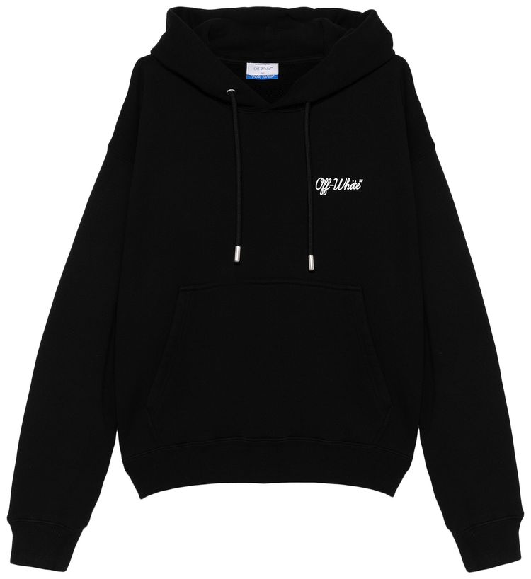 

Худи Off-White Script Skate Hoodie 'Black/White', черный
