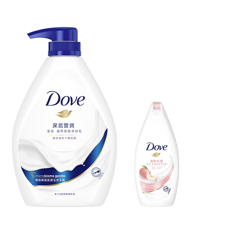 Набор из геля для душа и лосьона Dove серии Deeply Nourishing, 1 л + 300 г — фото 2
