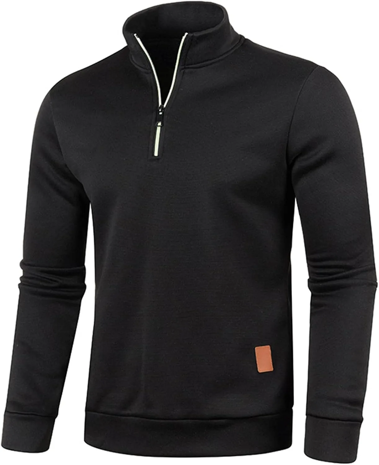 

Мужской свитер с молнией на четверть, лонгслив, легкий