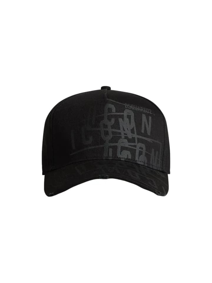 

Dsquared2 Бейсболка Icon Stamp, черная, унисекс