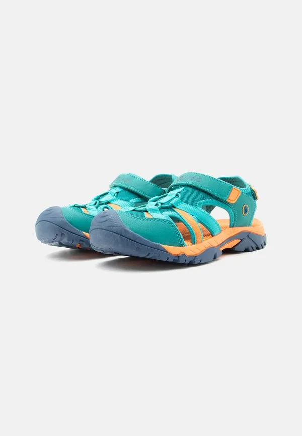 Сандалии для ходьбы stavanger Trollkids, Sea Green/Sahara Sunset/Madeira Blue — фото 2